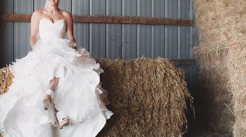 bride in white dress